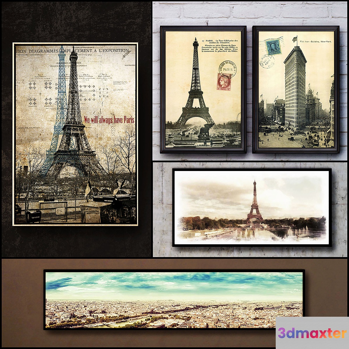The picture in the frame. 106. Collection Architecture 3D Max