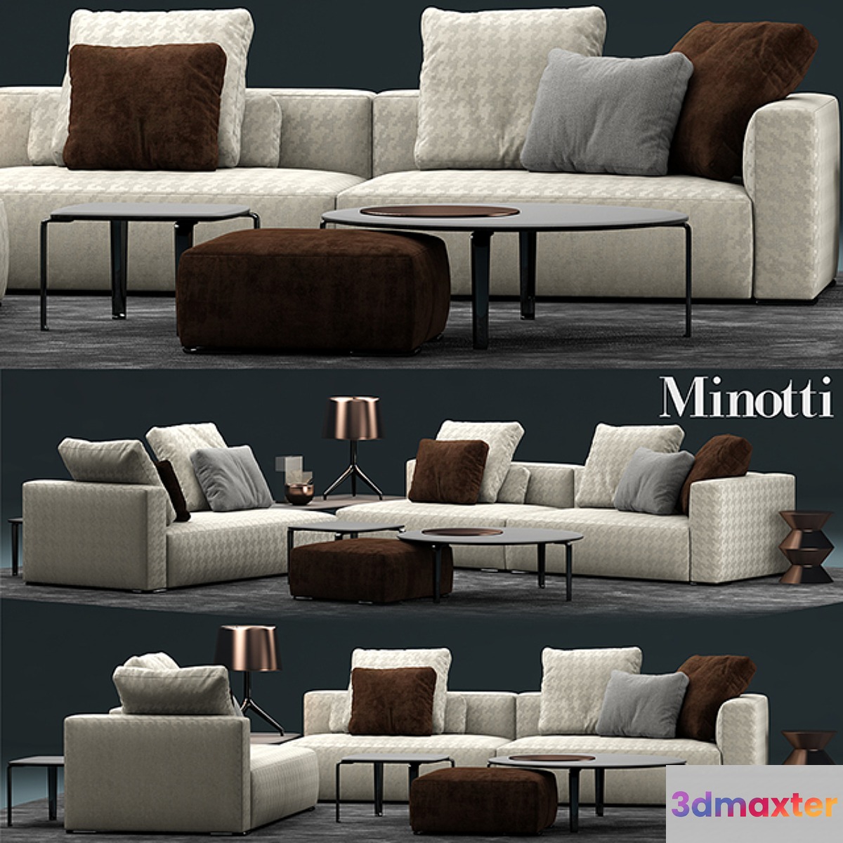 Sofa minotti donovan 3D Max