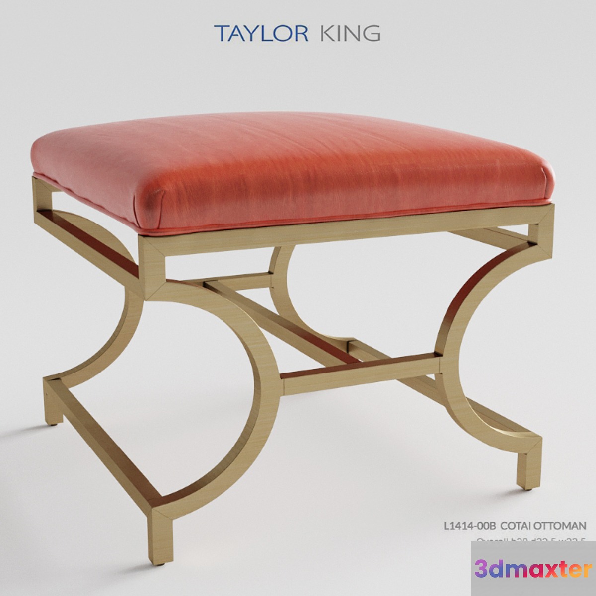 Taylor King L1414_OOB Cotai Ottoman 3D Max