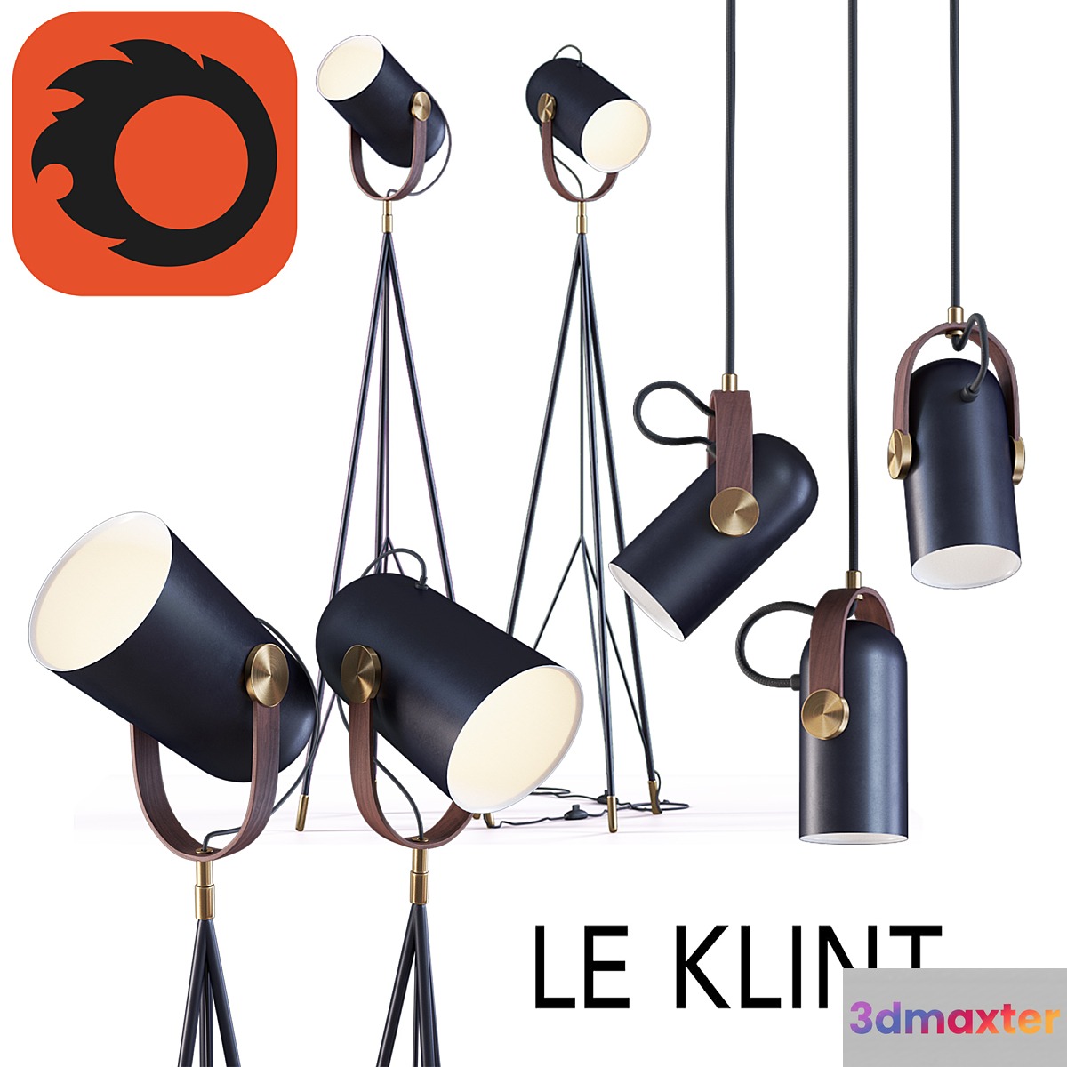 High floor lamp and Pendant lamp By Le Klint