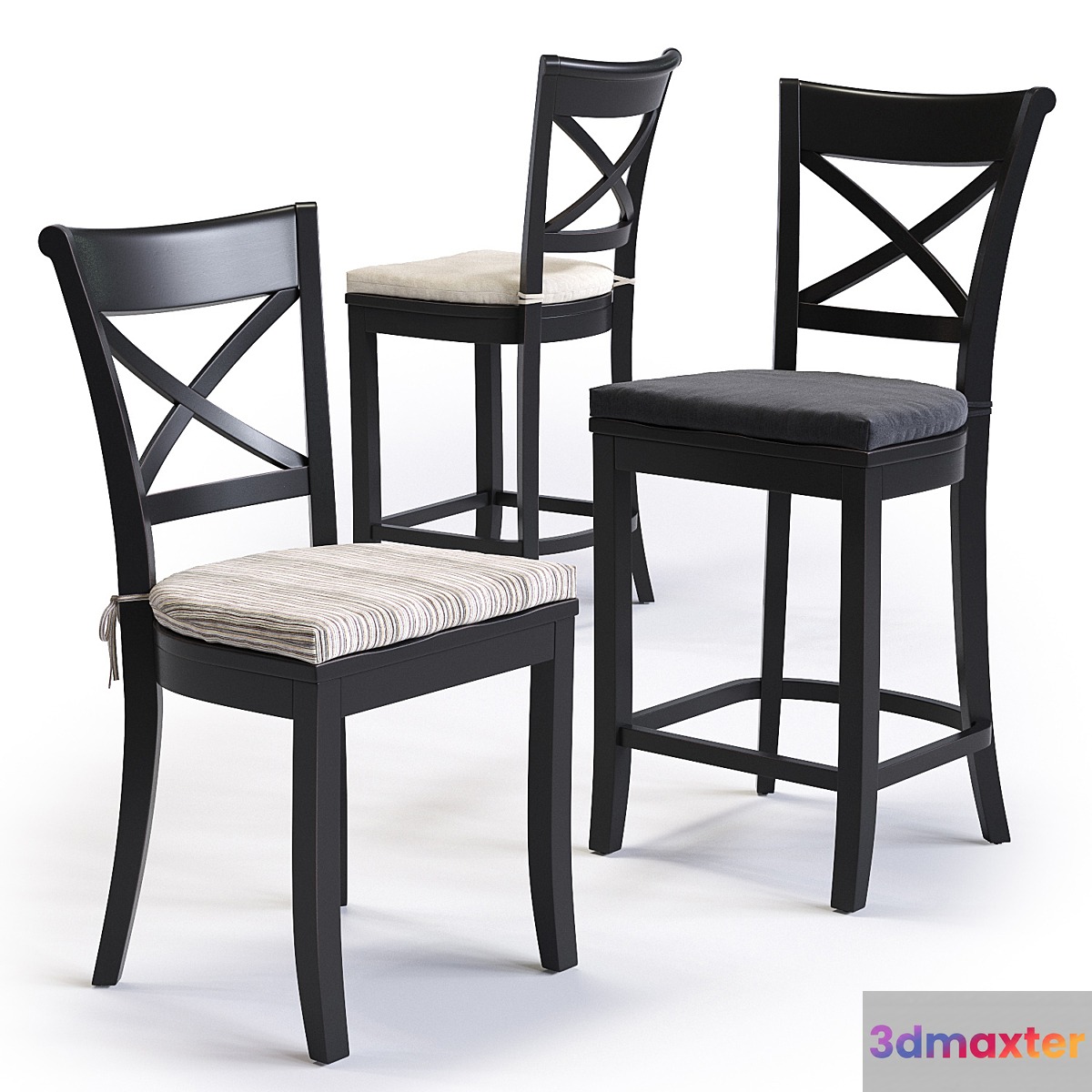 C & B Vintner Bar and Dinning Chair 3D Max