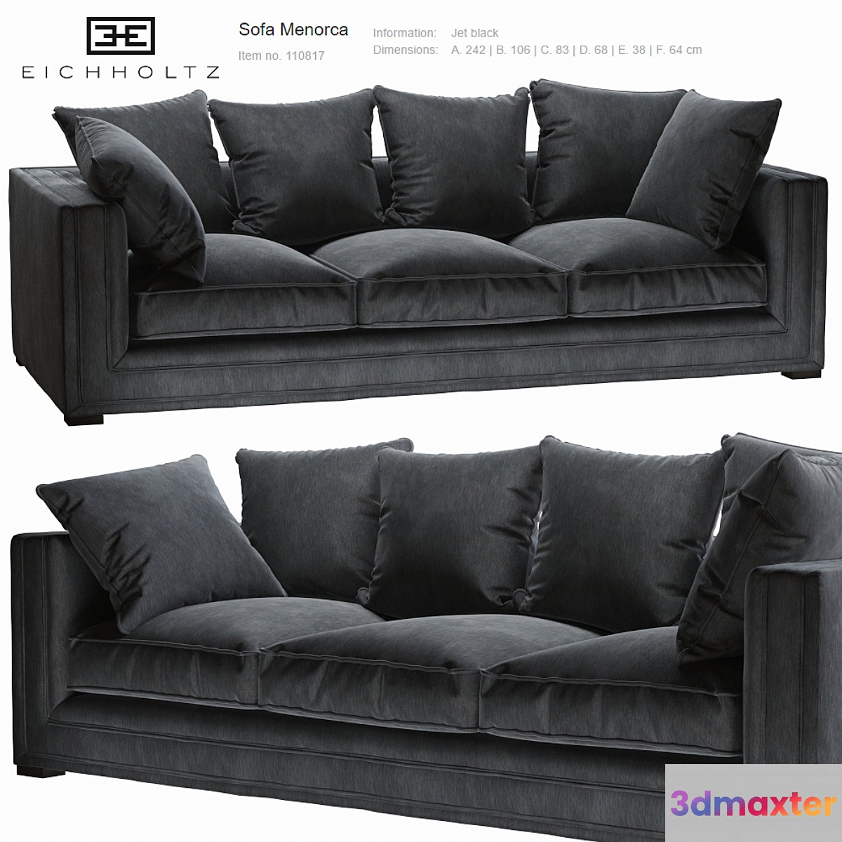 Eichholtz Sofa Menorca 3D Max
