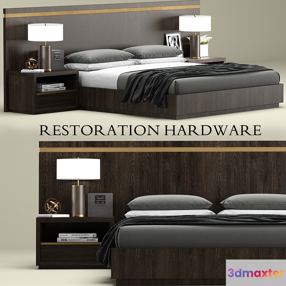 RH Modern Bezier bed