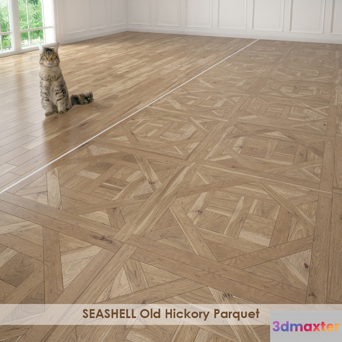 SEASHELL Old Hickory Parquet 3D Max