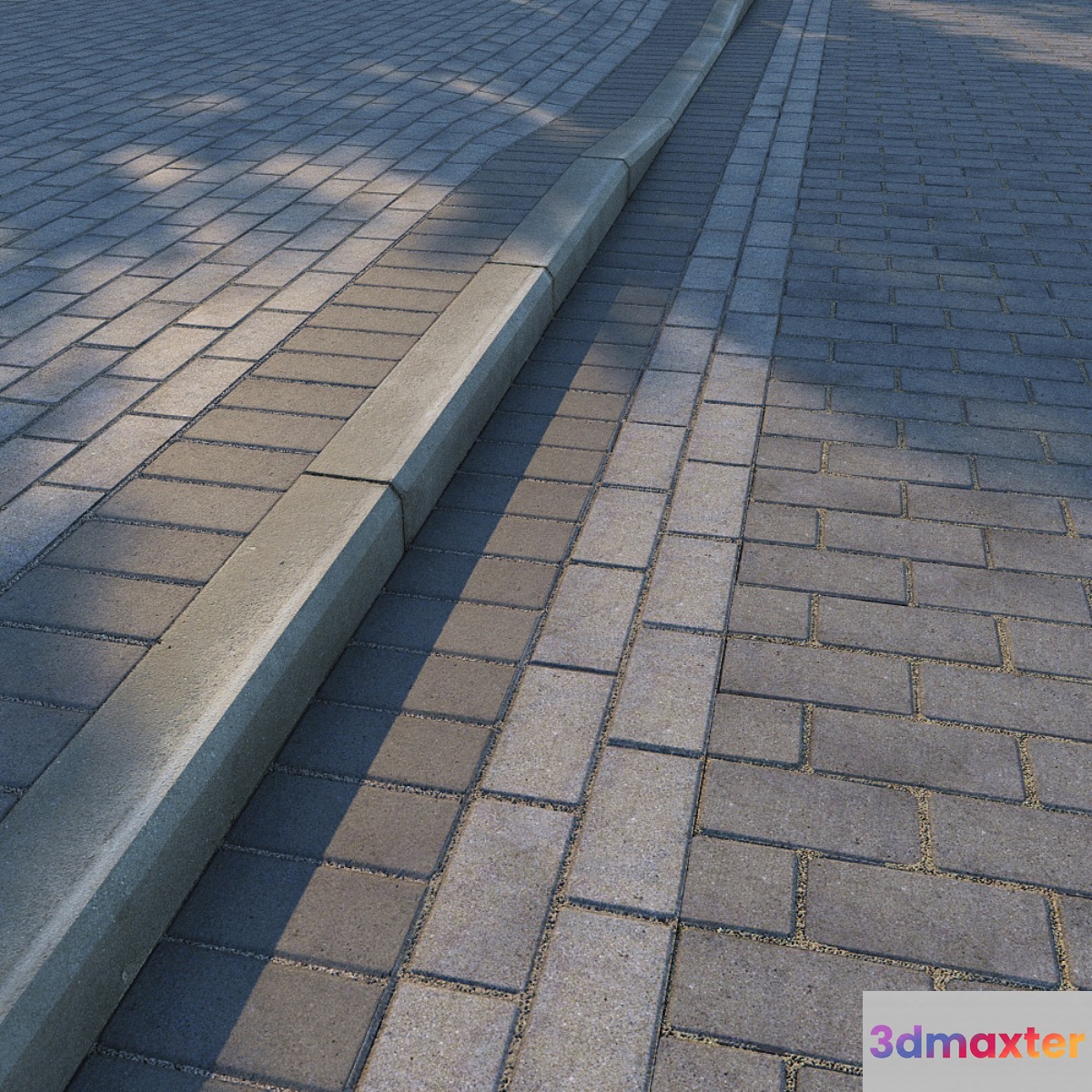 Paving slabs and curb (curb) v2 - No.2