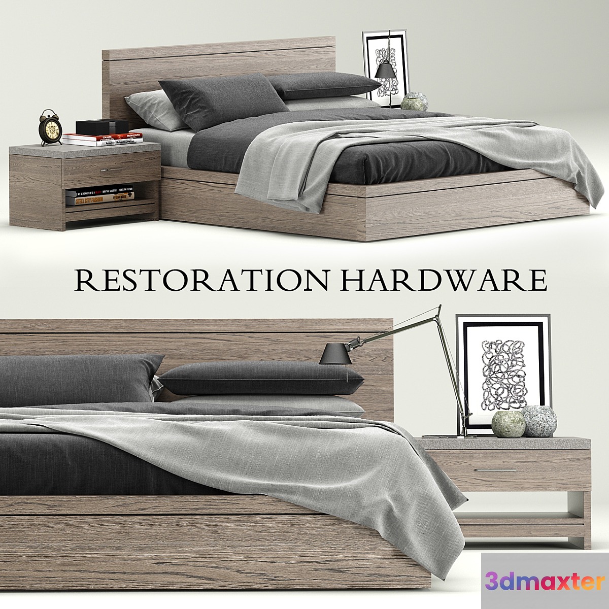 RH Modern Meade bed - No.5