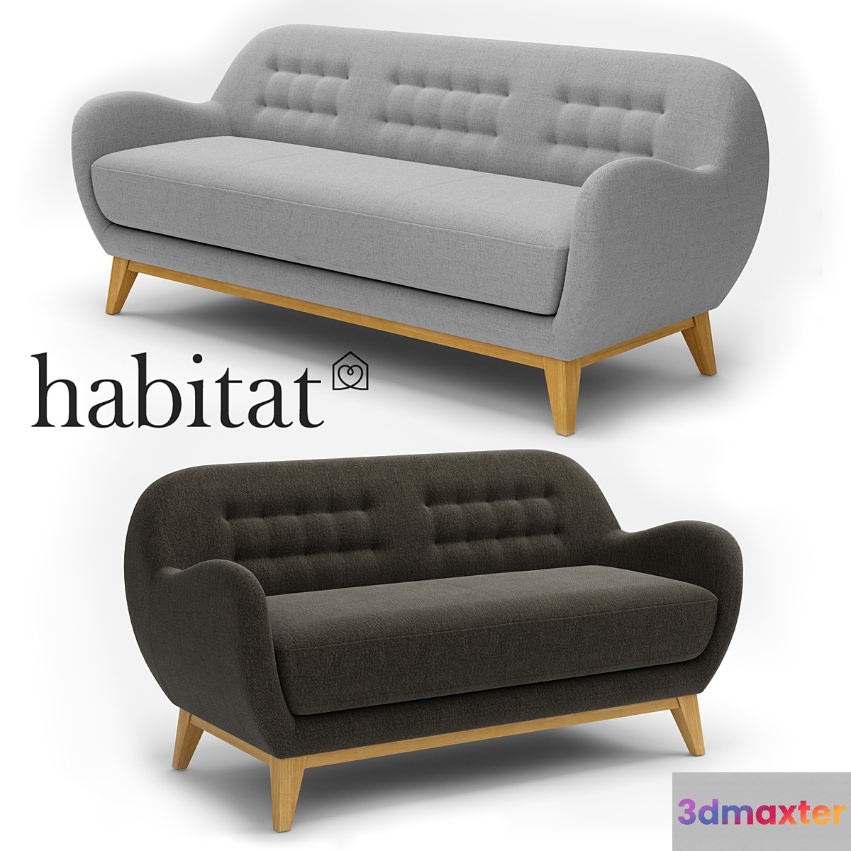 sofa Habitat Collection Balthasar Fabric 3D Max