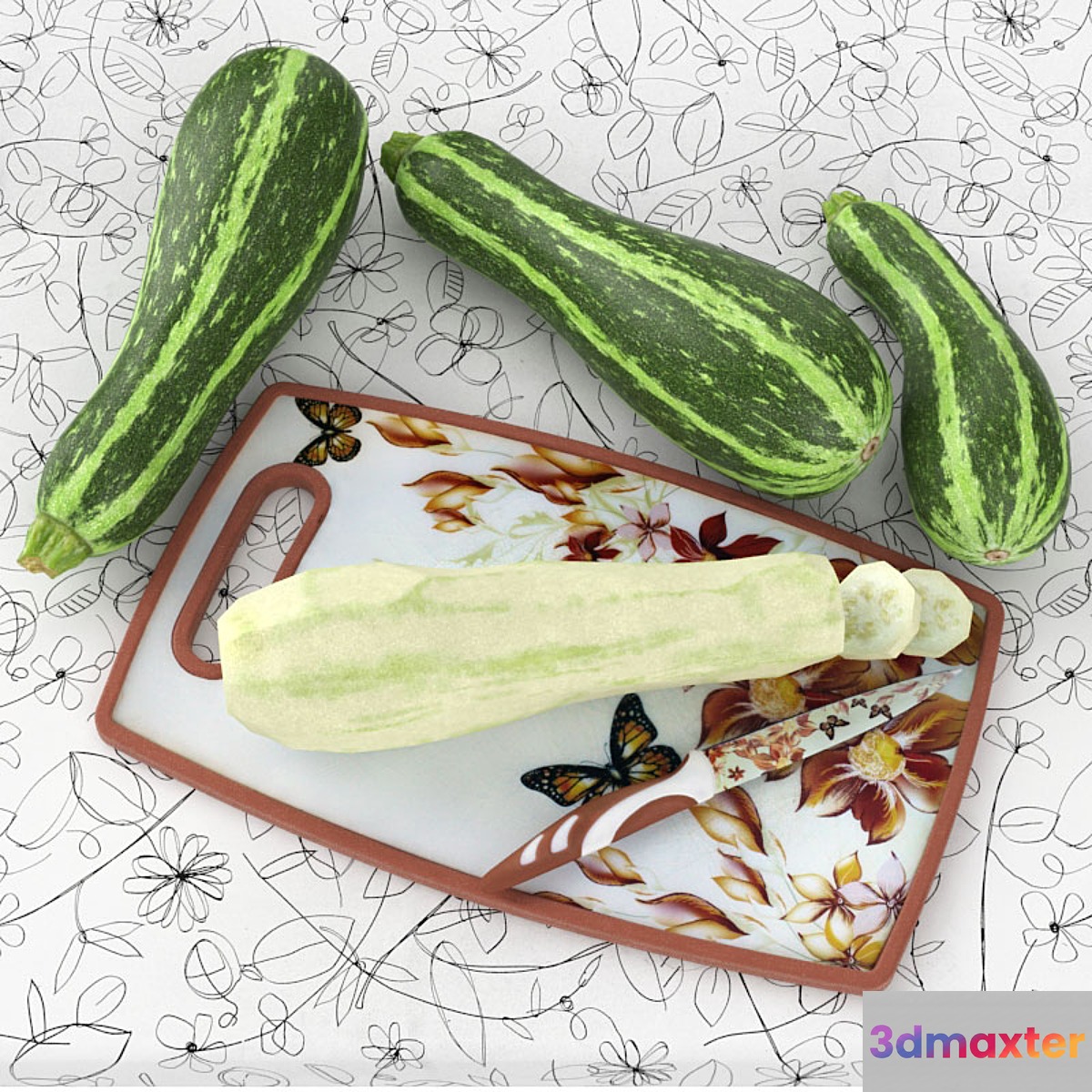 Courgettes 3D Max