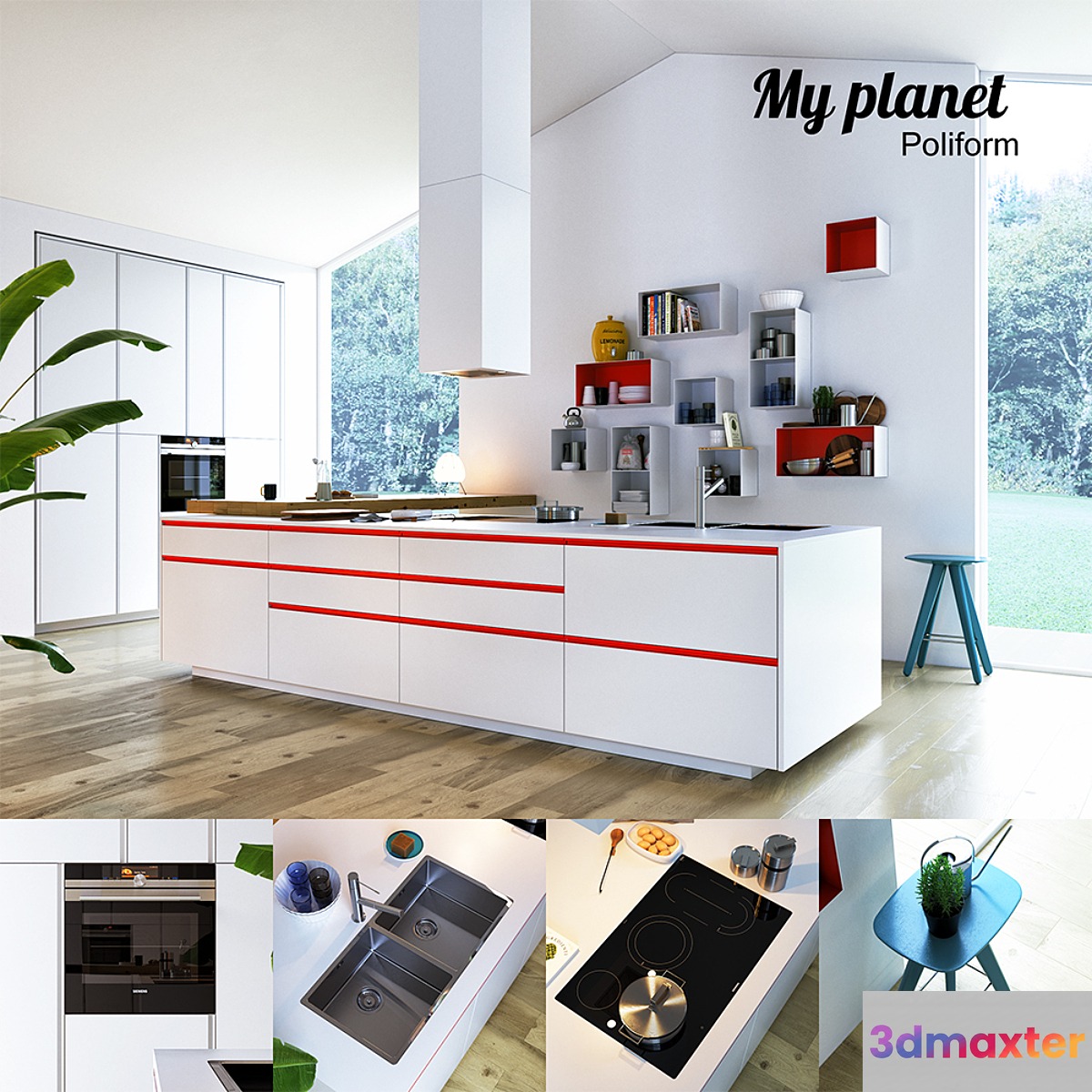 Kitchen Poliform Varenna My Planet 3 (vray corona) - No.2