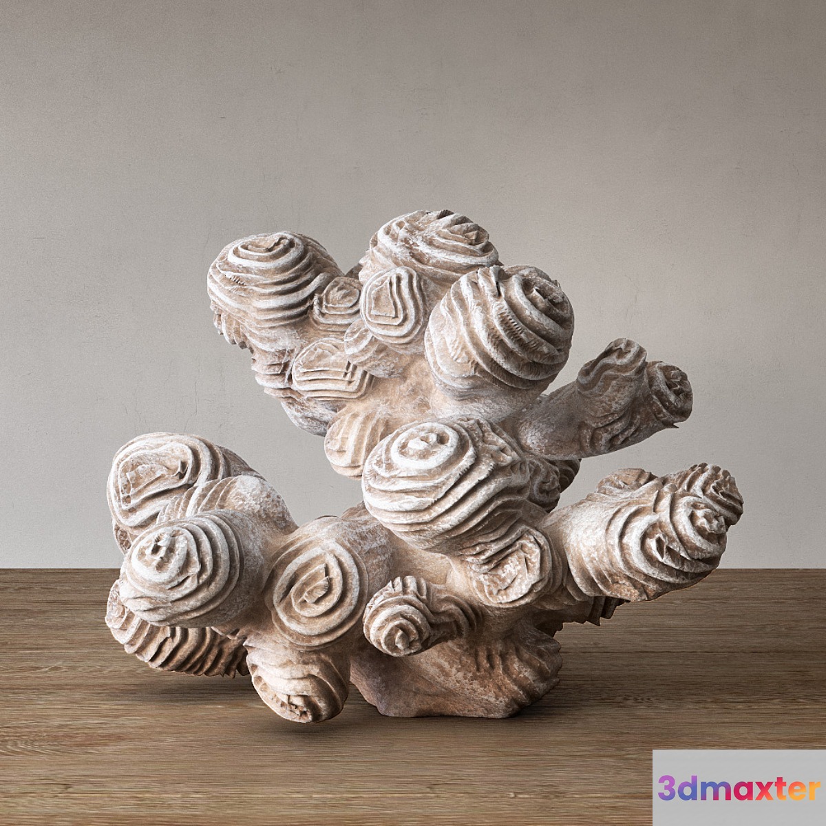 Author sculpture coral 3D Max