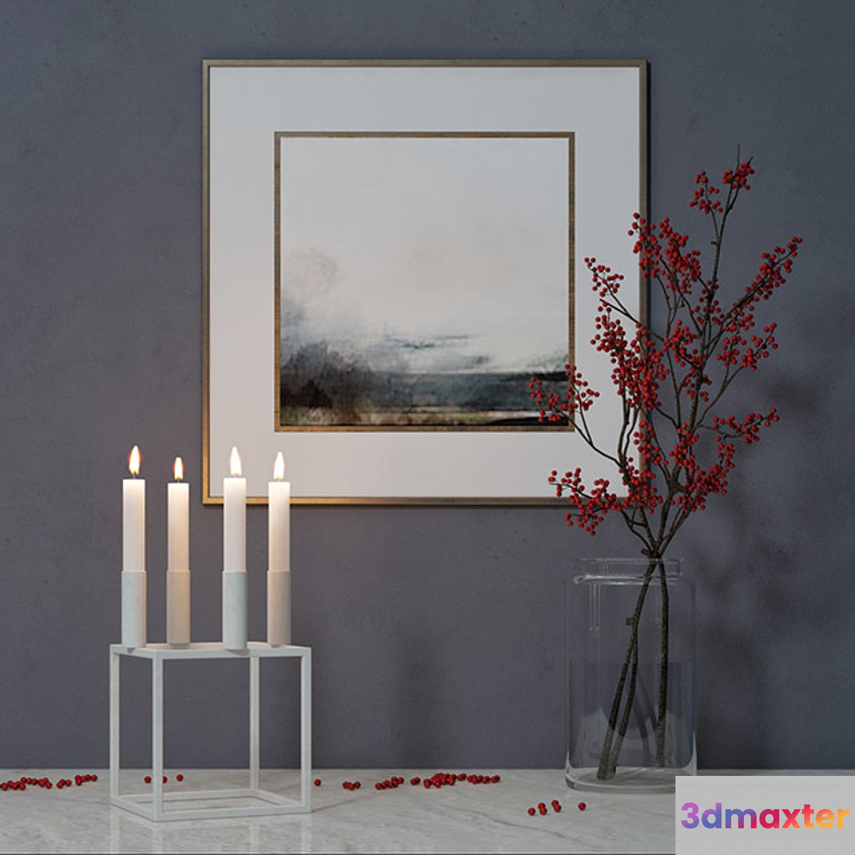 Decorative set Rowan 3D Max