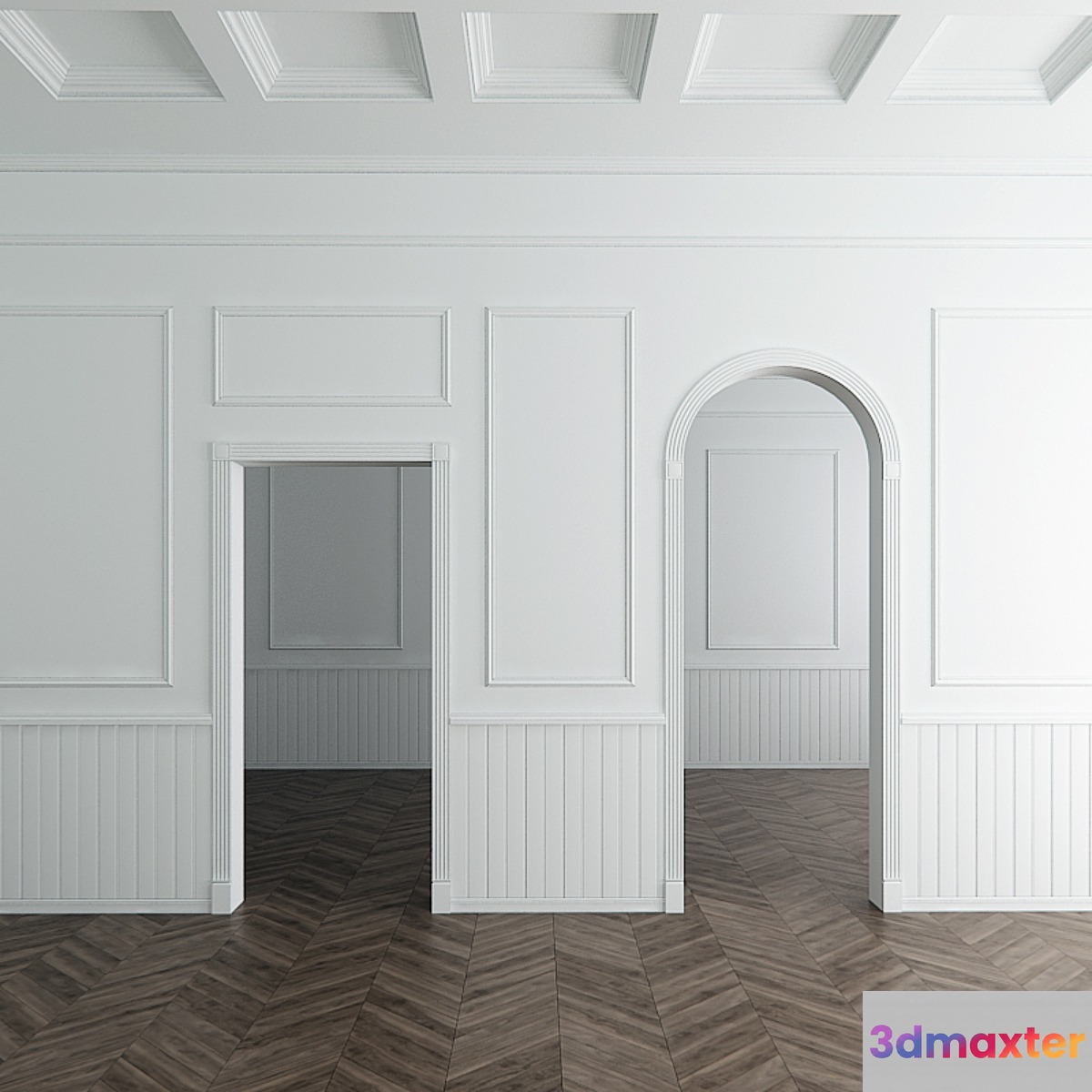 Ultrawood stucco decoration of the walls and openings