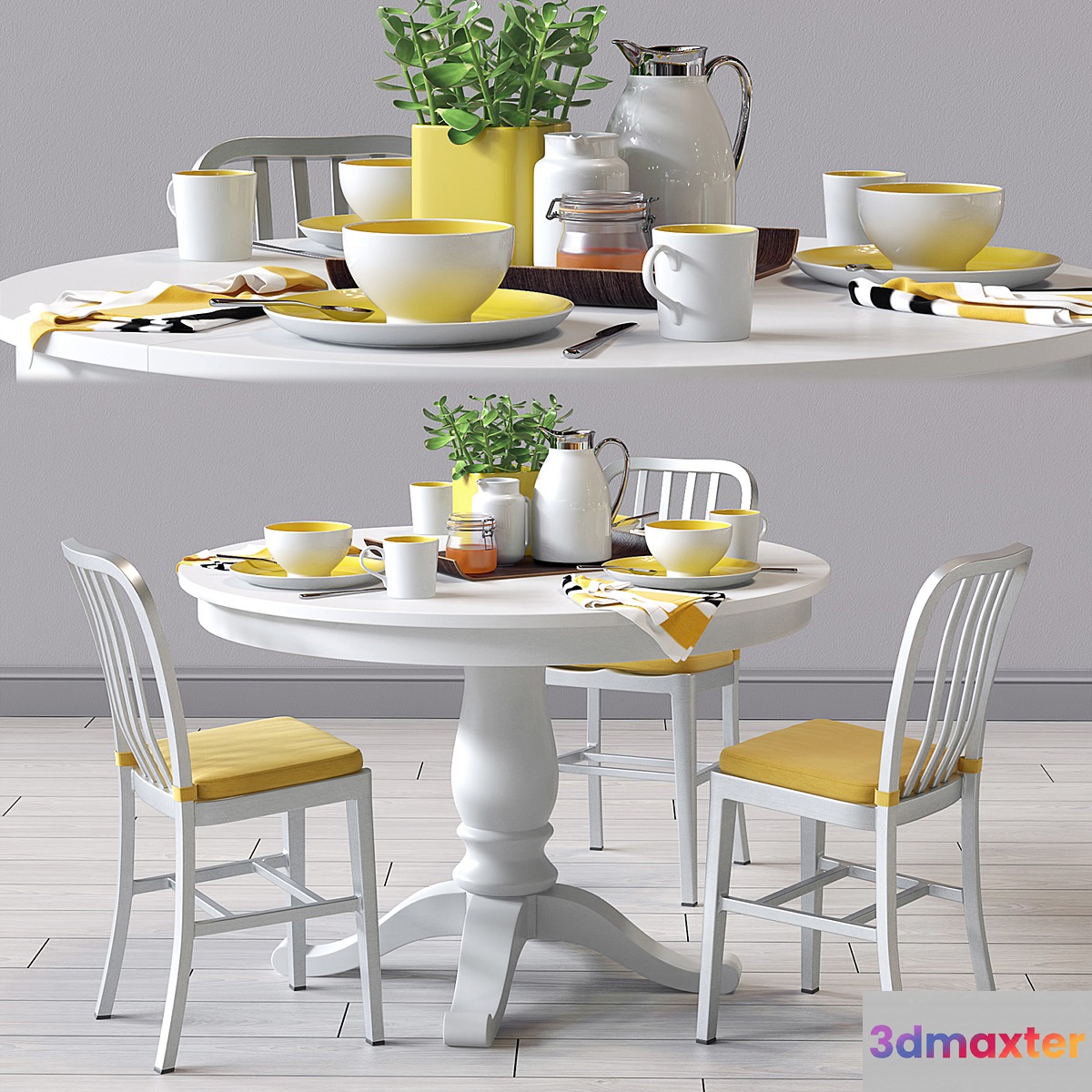 C&B Delta Dinning Chair and Avalon Table - No.2