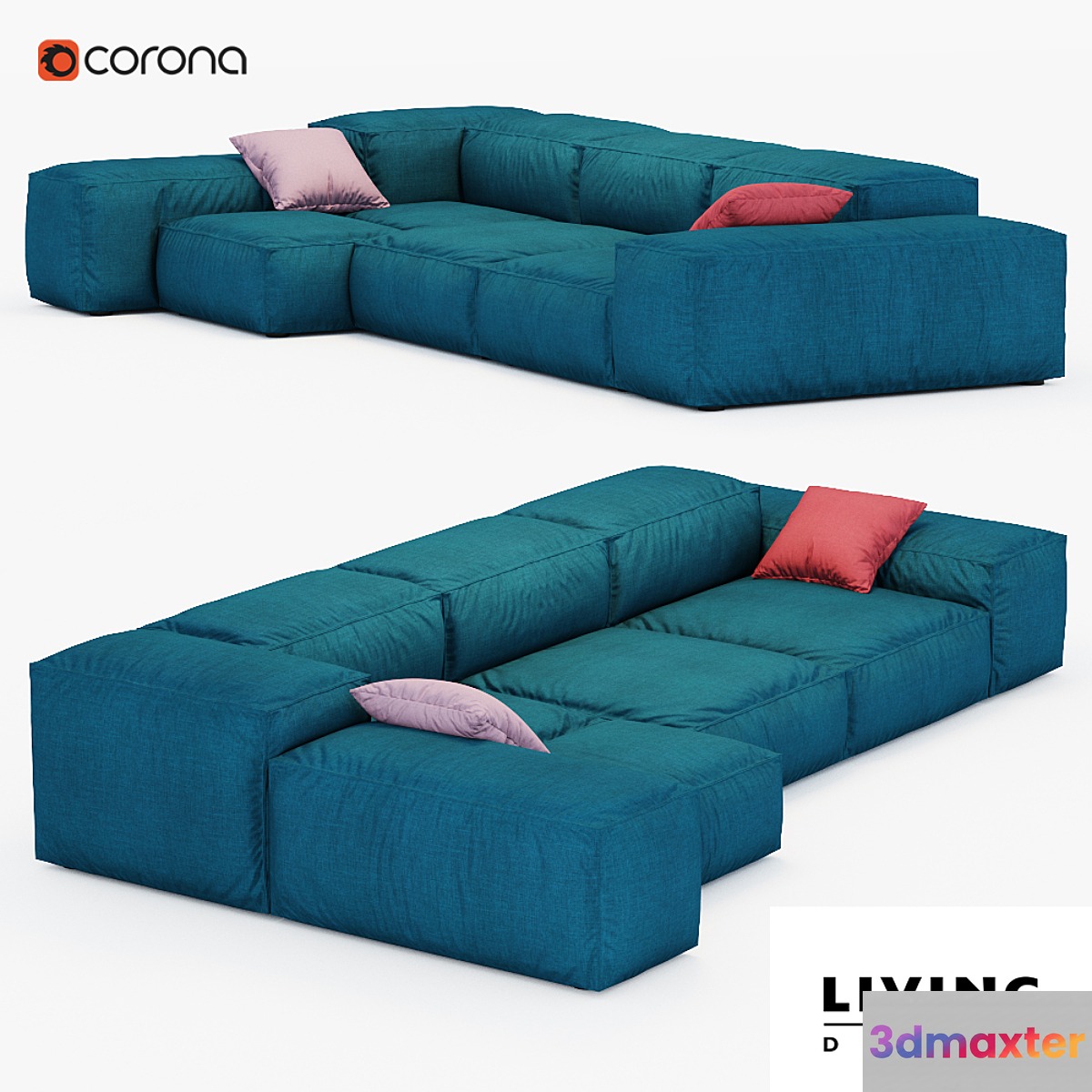 Sofa Extrasoft Living Divani 3D Max