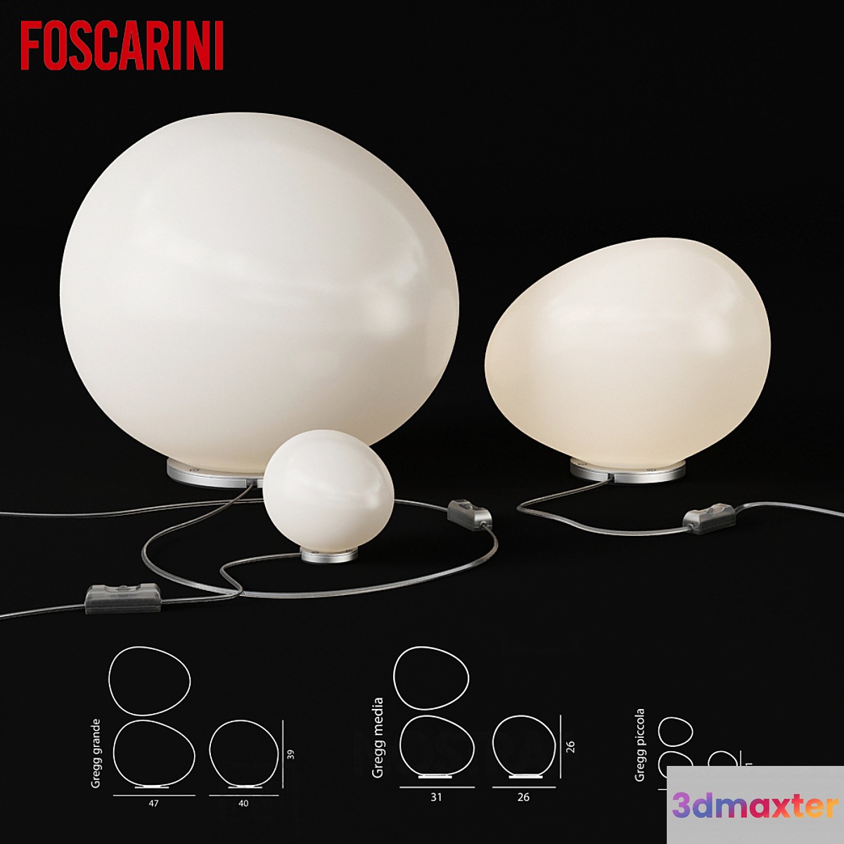 Foscarini Gregg Table 3D Max