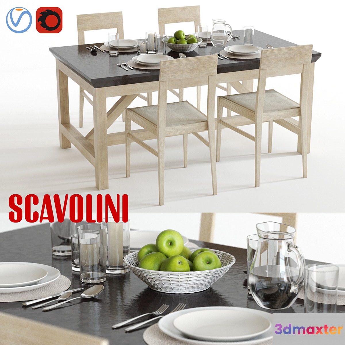 scavolini social floating and happening 3D Max
