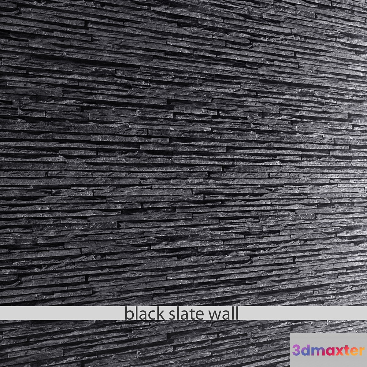 STONE SLATE BLACK slate stone stone wall wild stone panel loft decor 3D Max