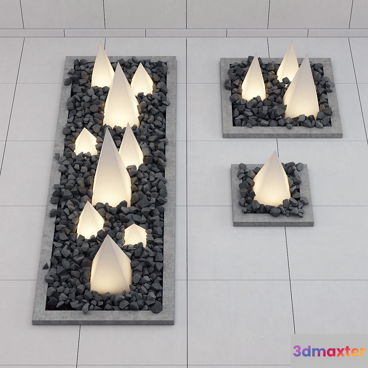 Decor light pyramids 3D Max