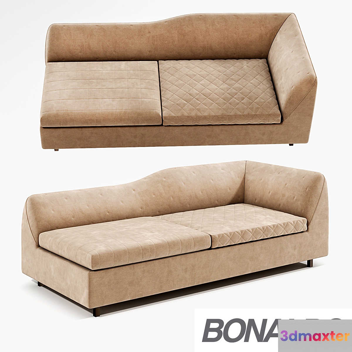 Bonaldo Sinua sofa Angolare 210 alto basso 3D Max