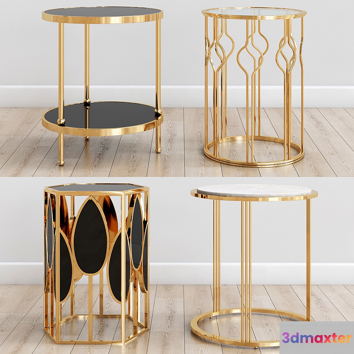 Gold side tables