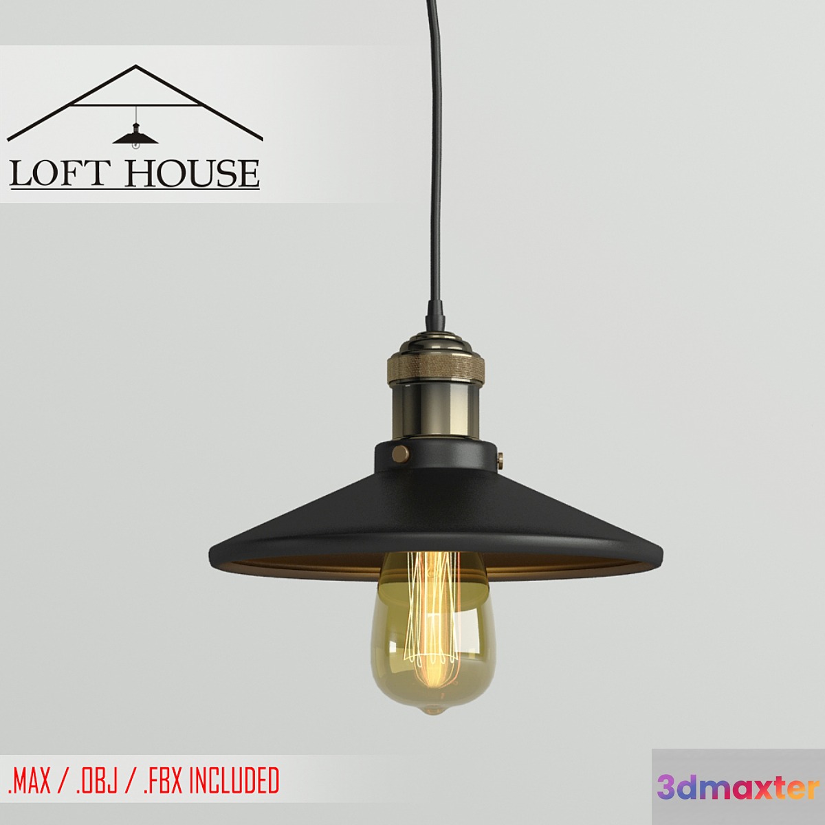 Hanging lamp LOFT HOUSE P-101 3D Max