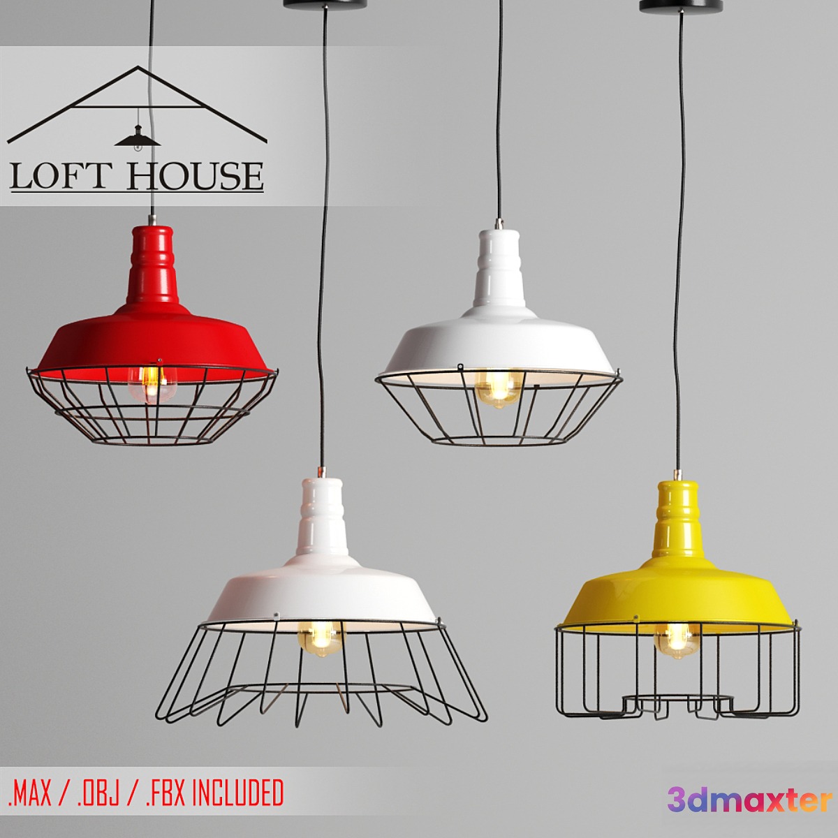 Luminaire suspension LOFT HOUSEP-63_1 P-63_2 P-63_3 P-63_4 3D Max