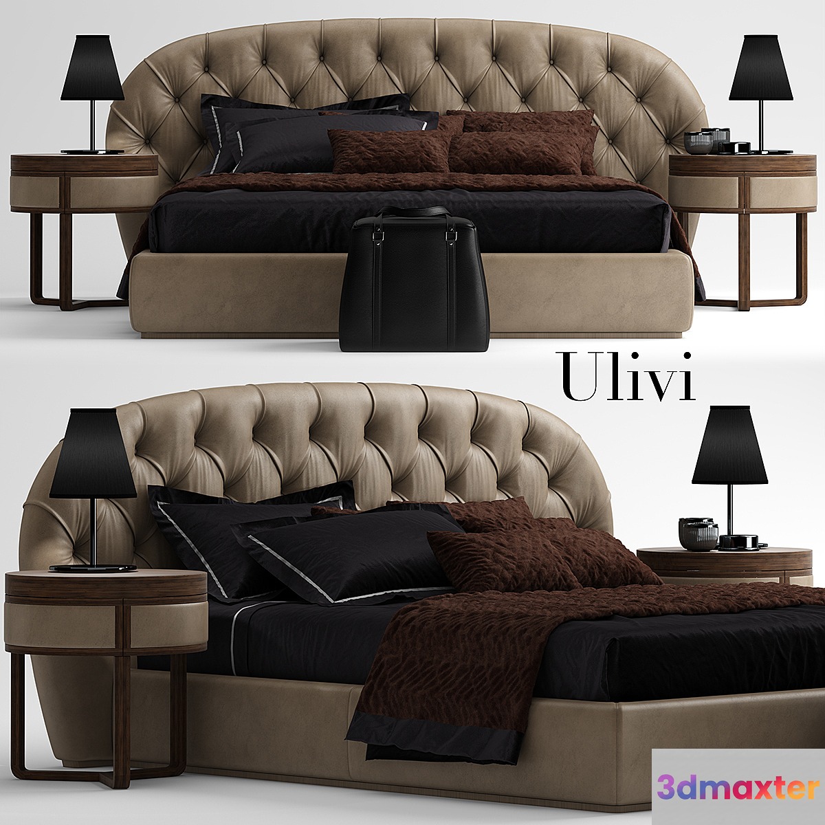 Bed ulivi Little Milady 3D Max
