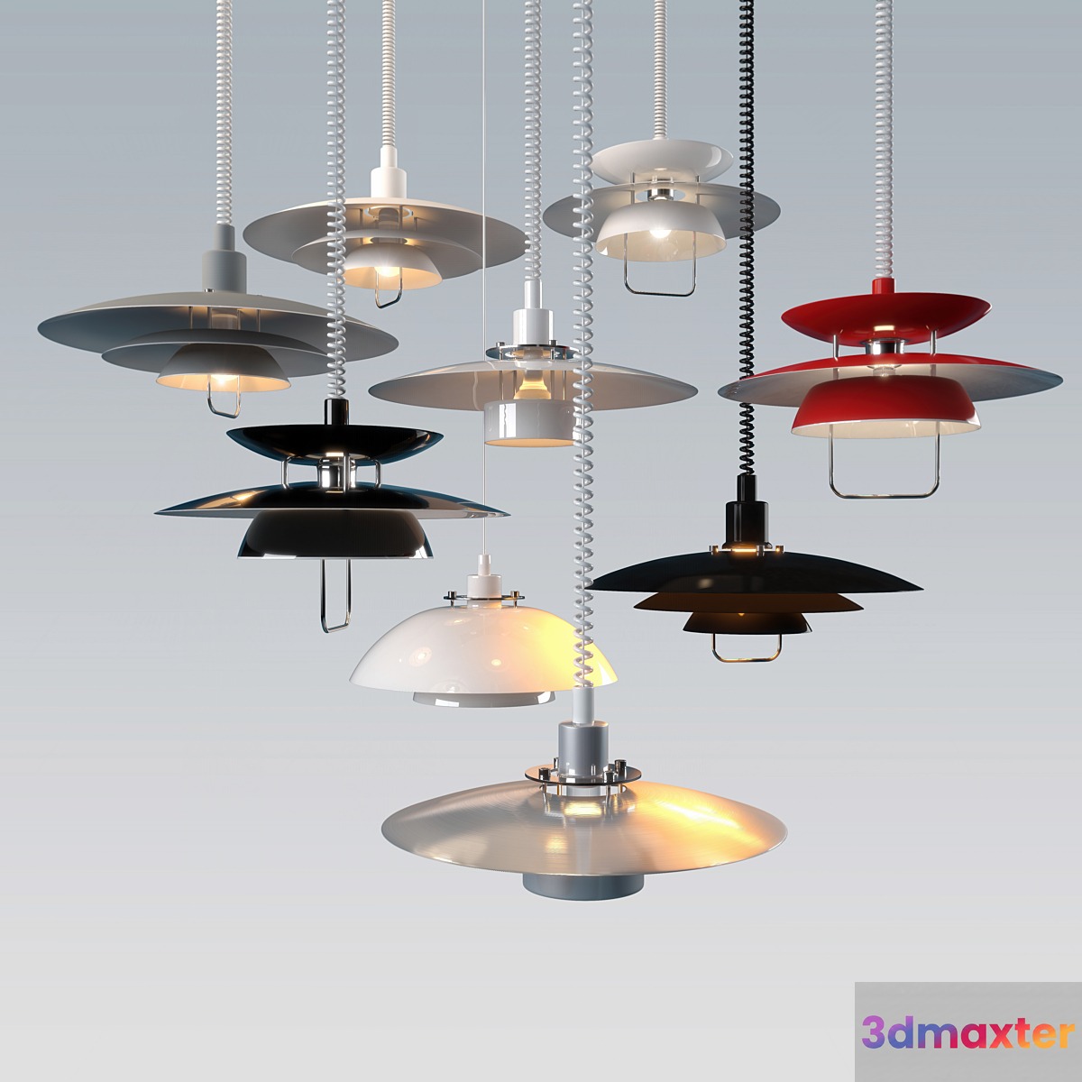Fixtures MARKSLÖJD Sweden 4 models. 3D Max