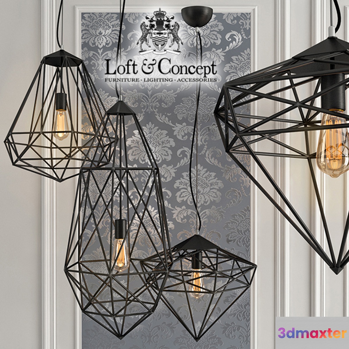 Suspension Loft Wire Fort Pendant 2 - No.2