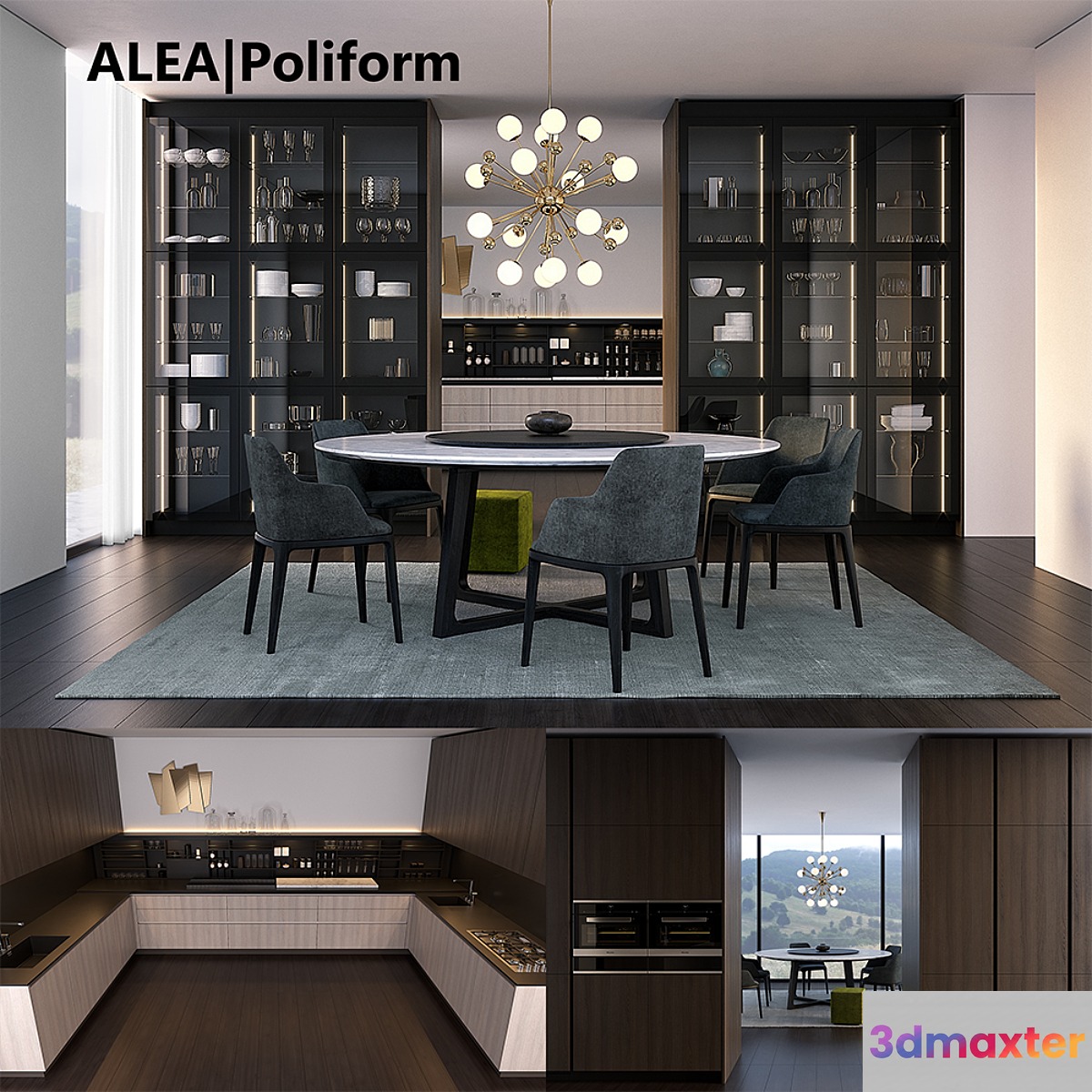 Kitchen Poliform Varenna Alea 2 (vray GGX corona PBR) - No.3
