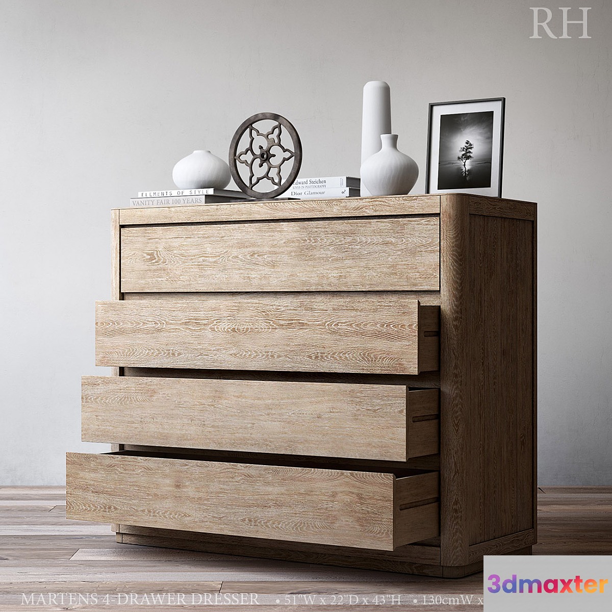 MARTENS 4-DRAWER DRESSER 3D Max
