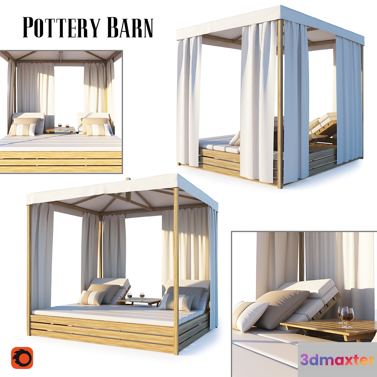 Garden Pottery Barn 3D Max