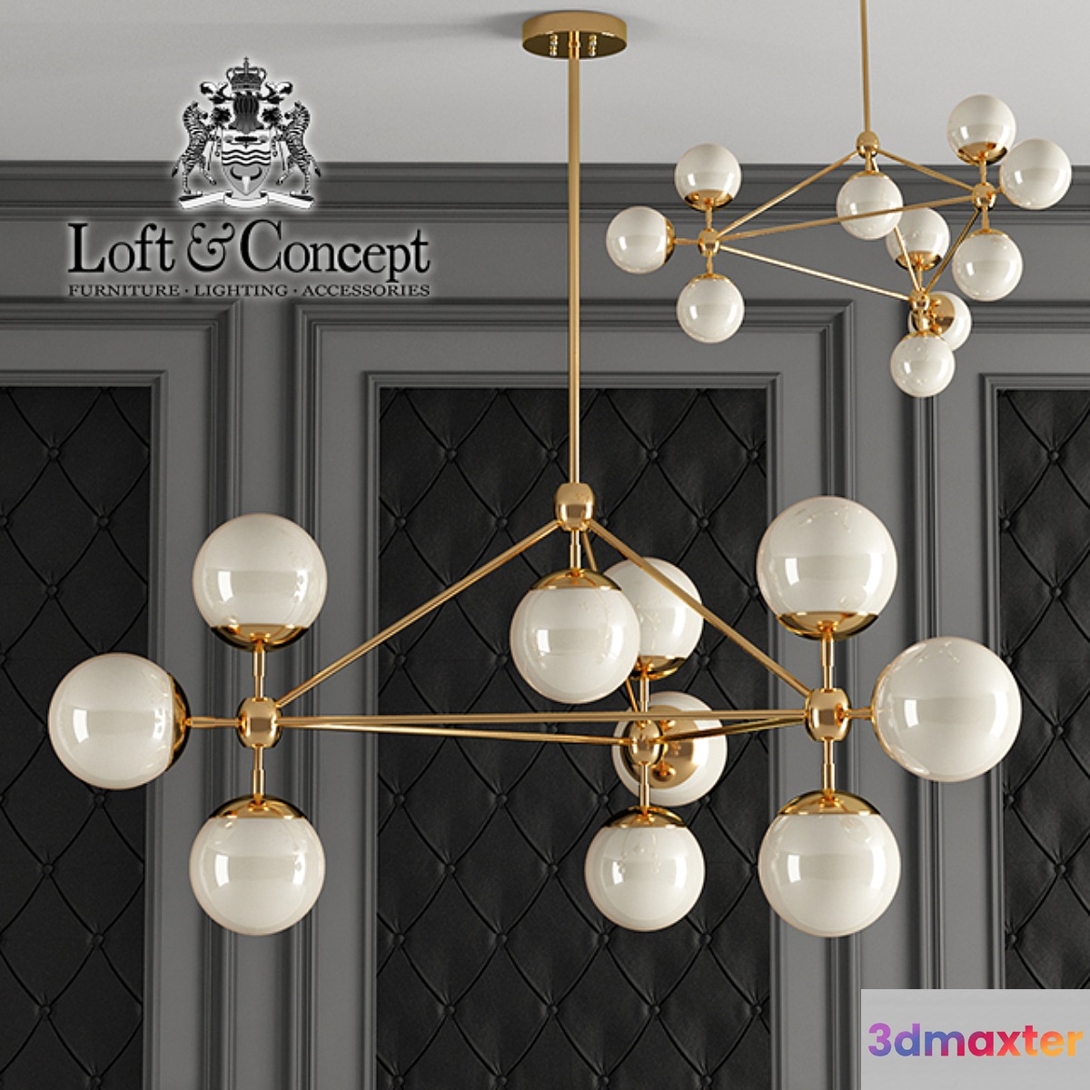 Chandelier Modo Chandelier White Glass