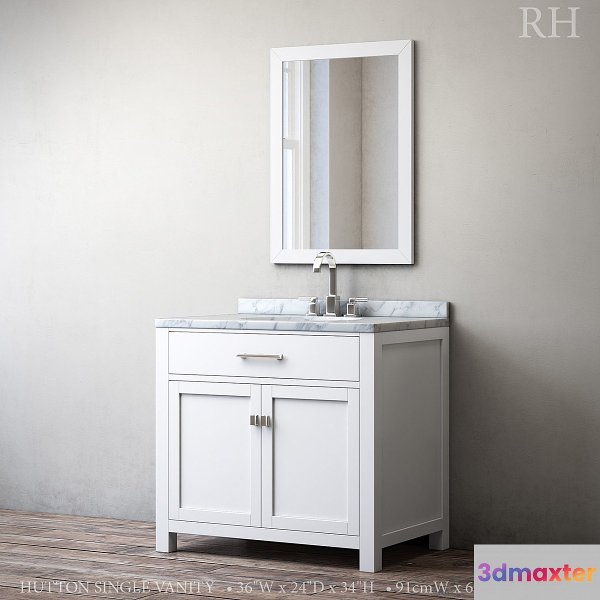 HUTTON SINGLE VANITY 3D Max