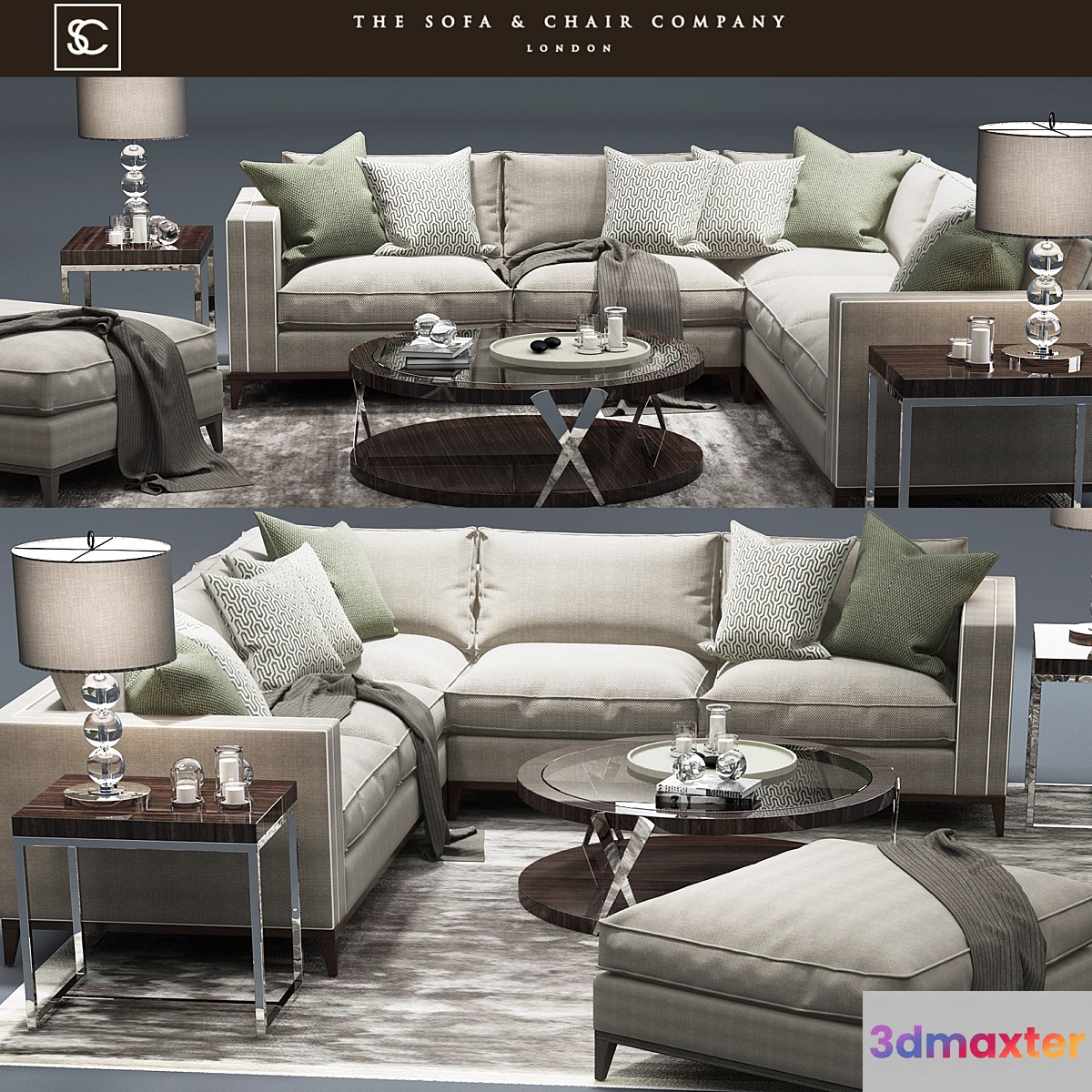 Hockney Deluxe Corner_Carpet_Horizon_The sofa and chair company 3D Max