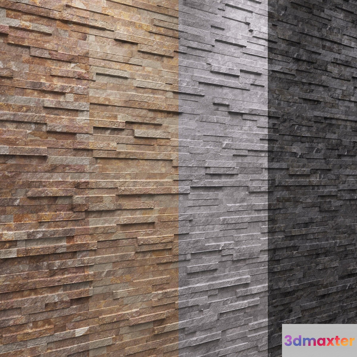 Stone Wall 3D Max