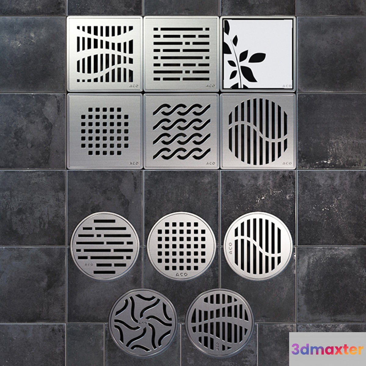 Ladders shower ACO Showerpoint (backlit) 3D Max