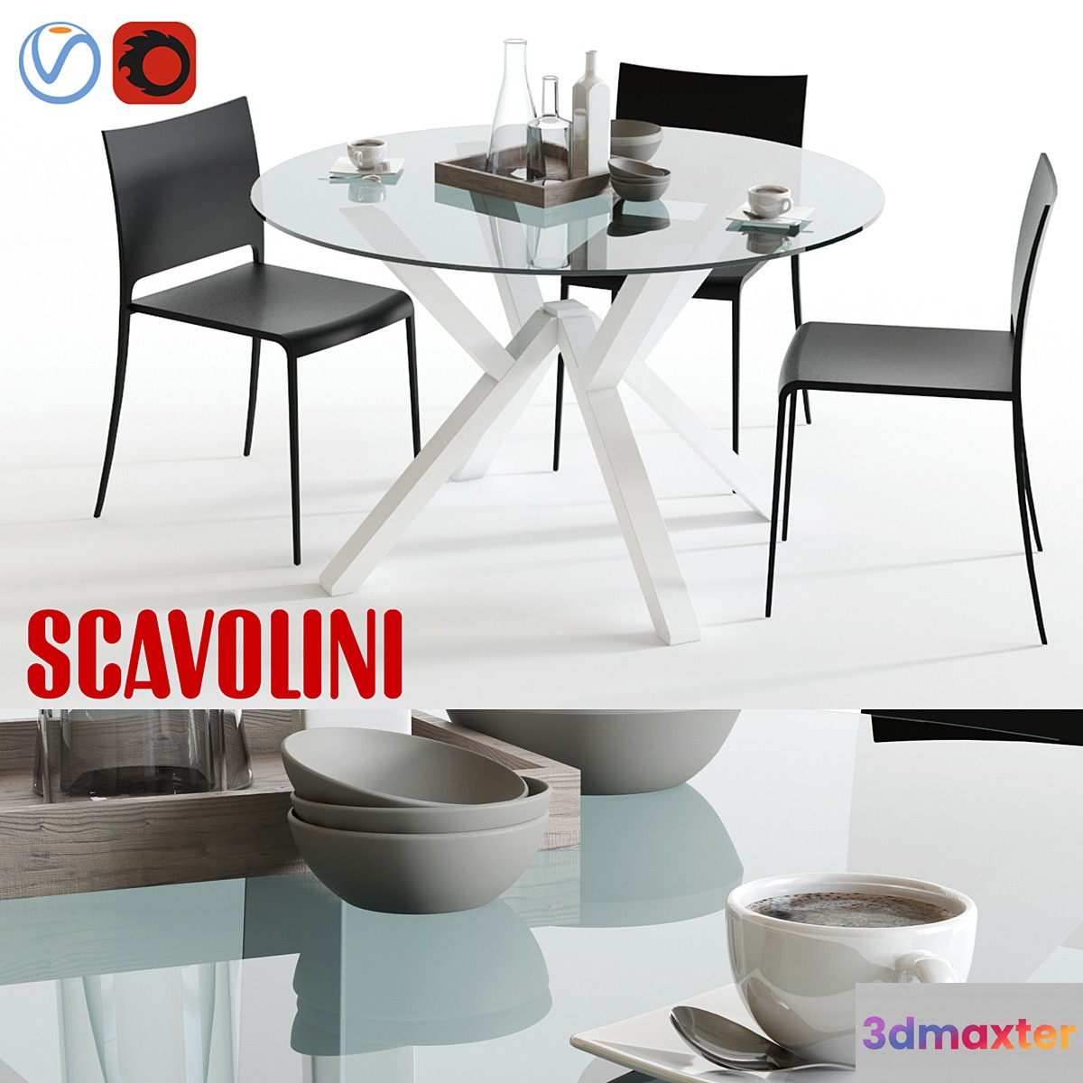 Scavolini Shangai and Mya 3D Max