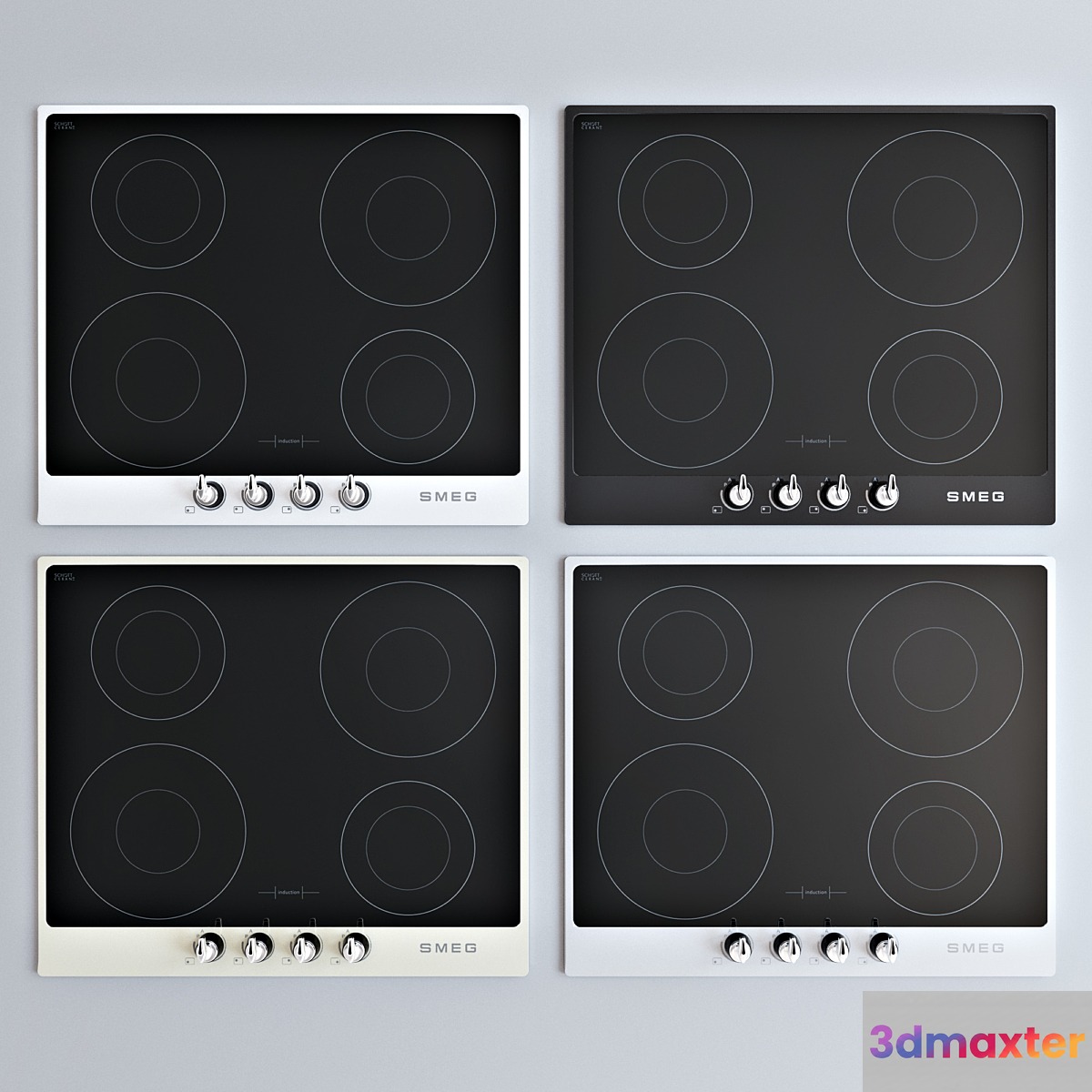 Hob Smeg Victoria 3D Max