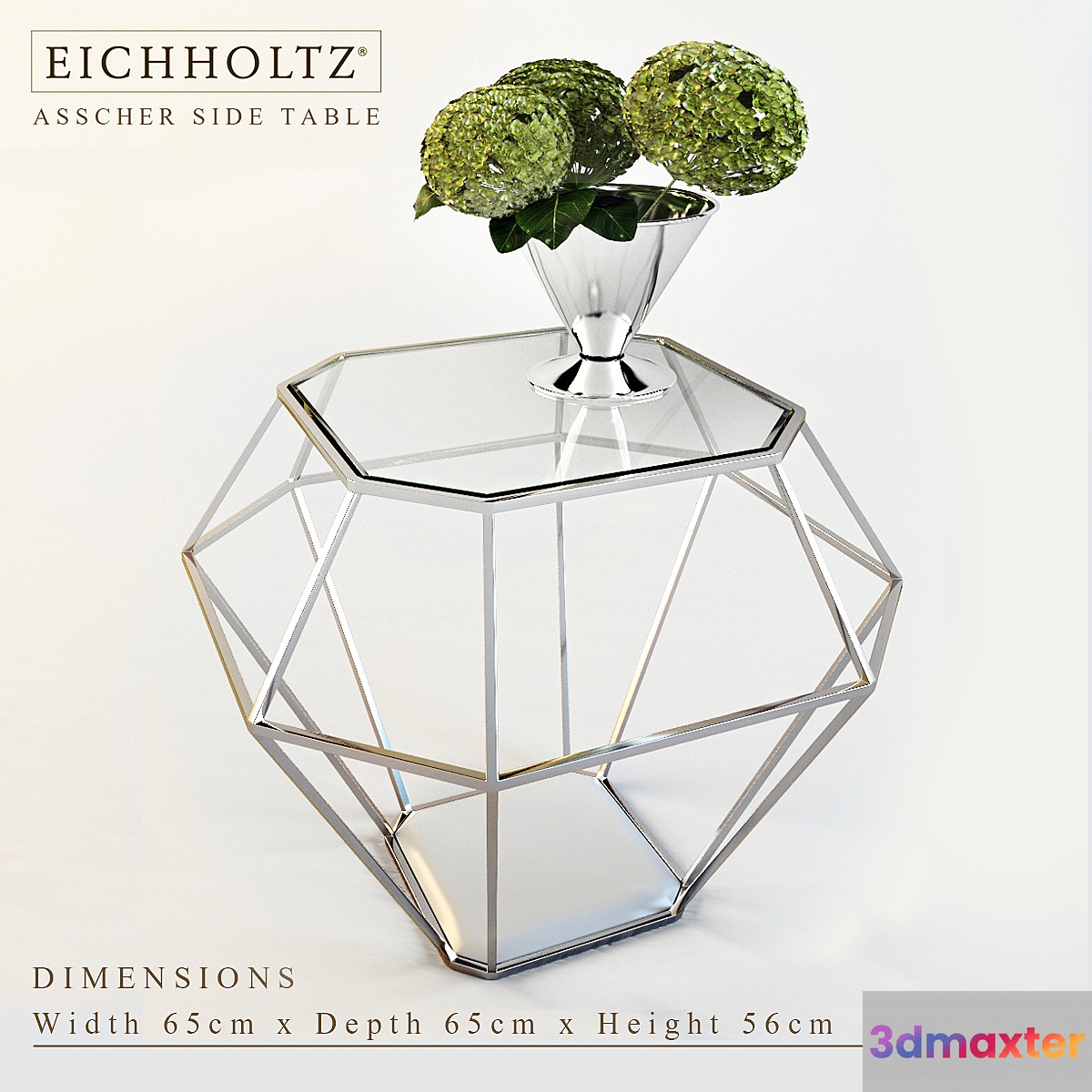 EICHHOLTZ ASSCHER SIDE TABLE with Silv by Gervasoni 3D Max