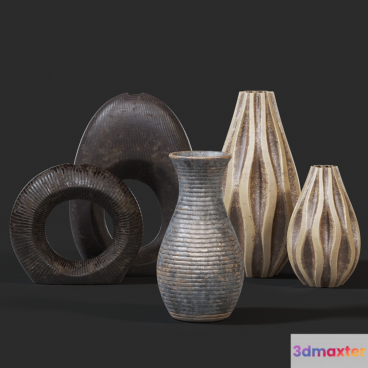 Vases Set Set of vases 3D Max