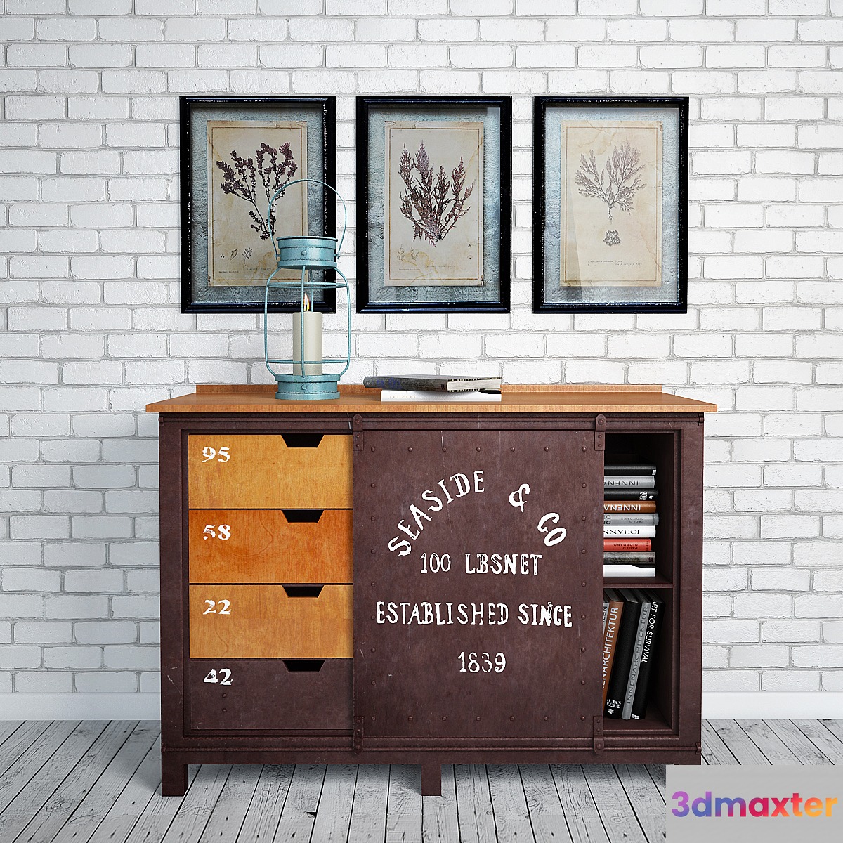 Buffet Industrial Rust Iron Buffet 3D Max