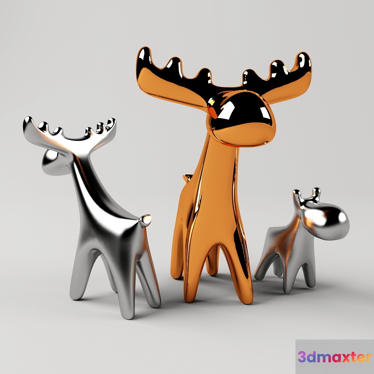 Deer. Ceramic decor 3D Max