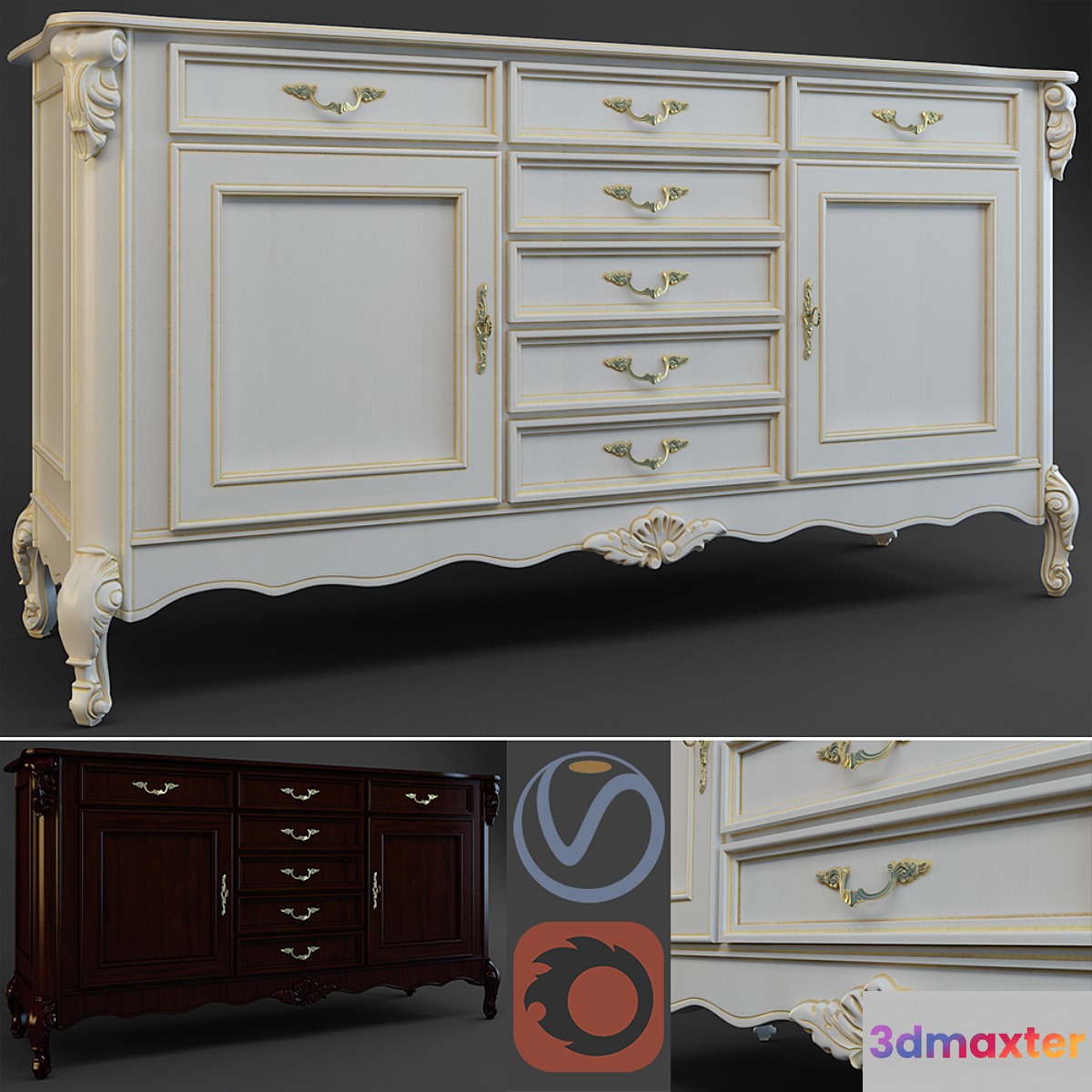 Chest CAVIO Benedetta 3D Max