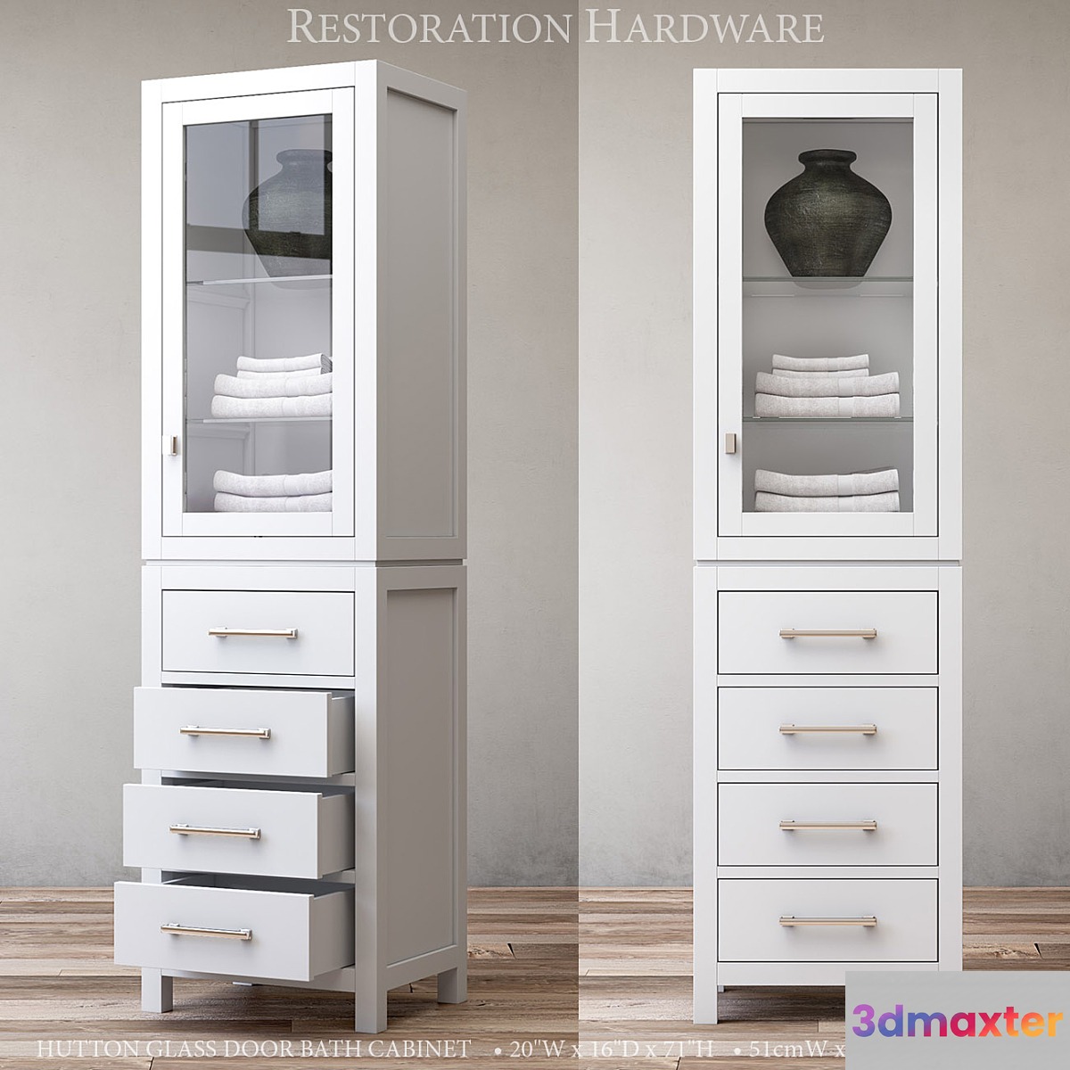 HUTTON GLASS DOOR BATH CABINET