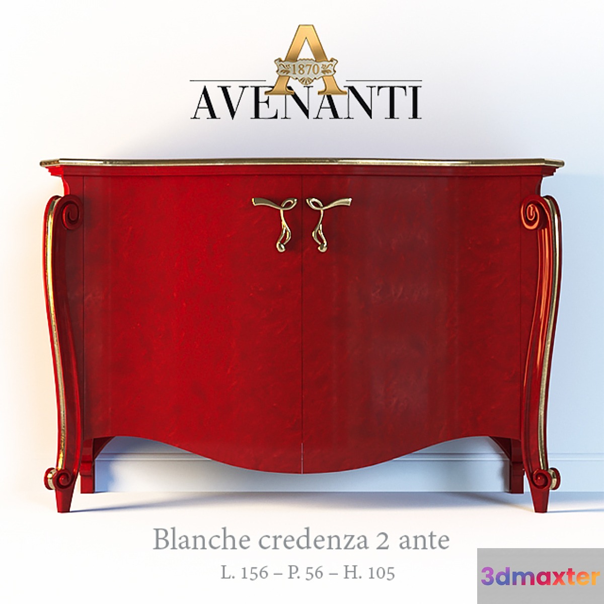 Sideboard Avenanti Blanche credenza 2 ante 3D Max