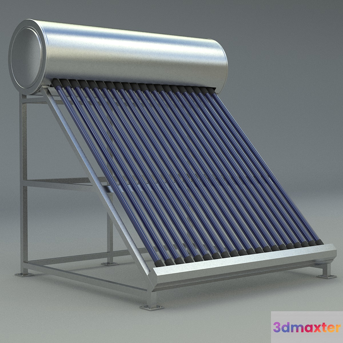 Solar Water Heating Tank 3D Max