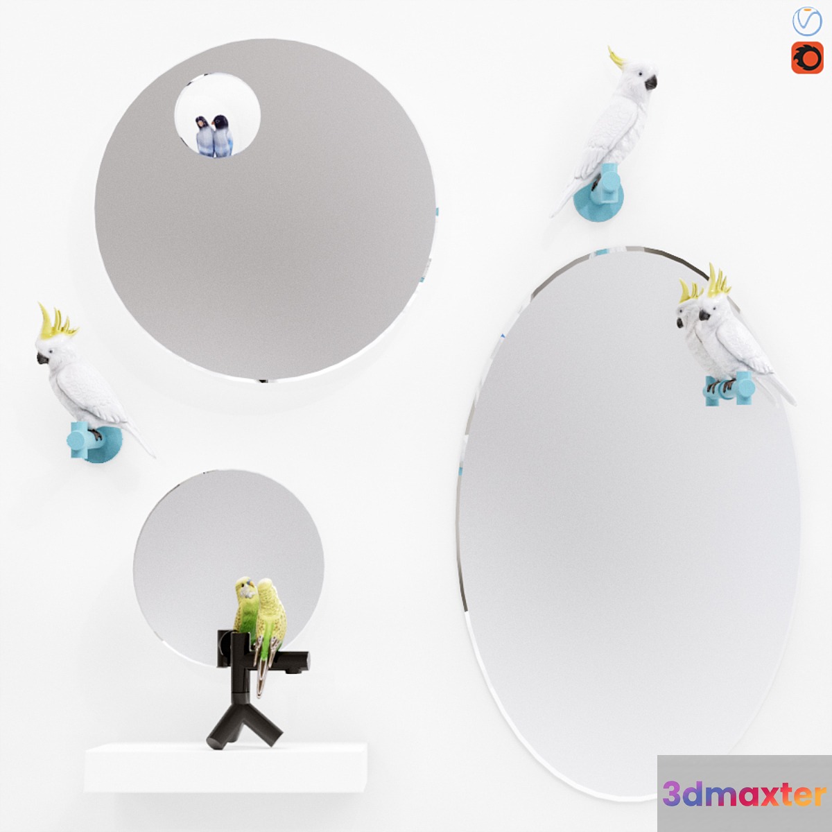 A set of mirrors 