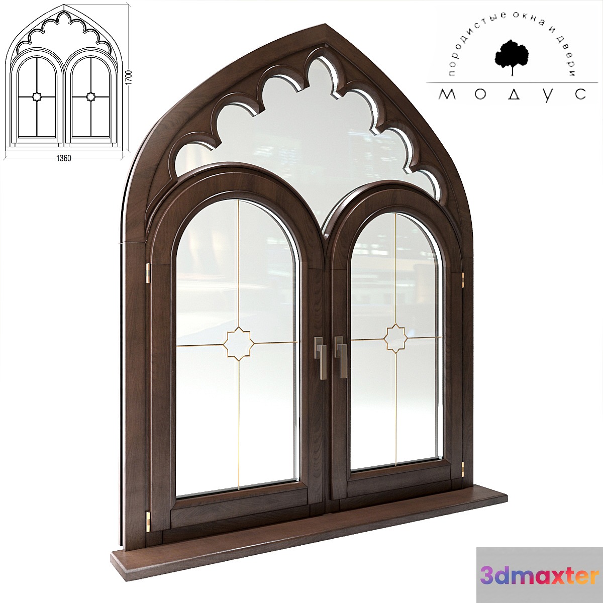Gothic window f-ka Modus 3D Max
