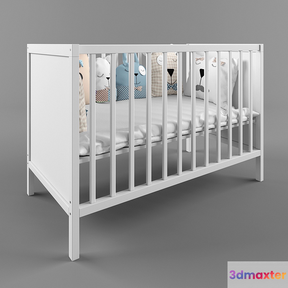 Ikea Sundvik baby bed 3D Max